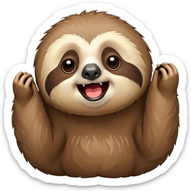 I want a cute Sloth screaming « Motivation ! » sticker