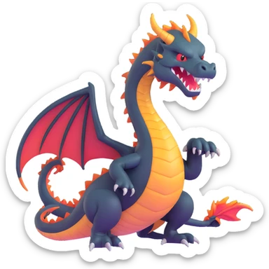 fierce dragon sticker