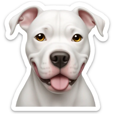 White Pitbull sticker