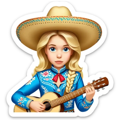 Mariachi Guitarist sticker