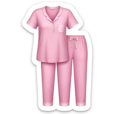 only a pink blouse and pants pijama without a girl, straightened up. Without any person sticker
