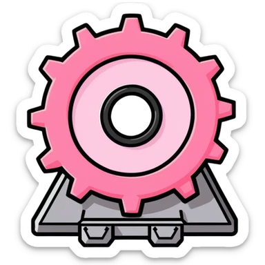 Pink gear sticker