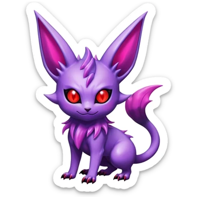 Shiny Dark Espeon-Haunter-Nidorino-fusion-hybrid full body sticker