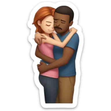 Sorry hug bf gf sticker