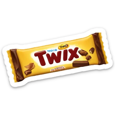 a Twix candy bar  sticker