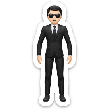 black costume suit sticker