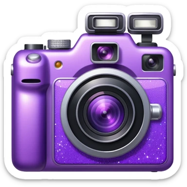 Glitter Hot Camera Purple sticker