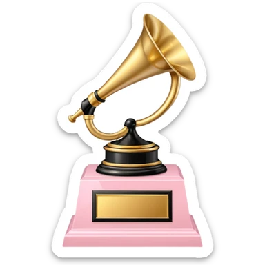 light pink Grammy trophy sticker