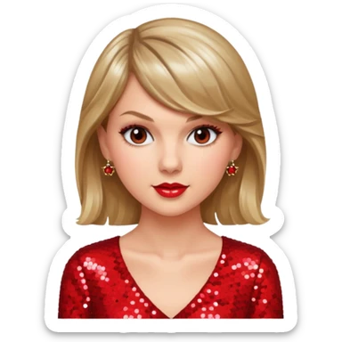 Taylor Swift with red sequin outfit sticker