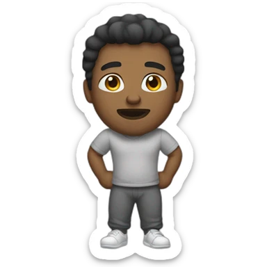 a man in sweatpants sticker