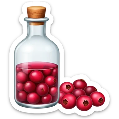 Cranberry bottle sticker