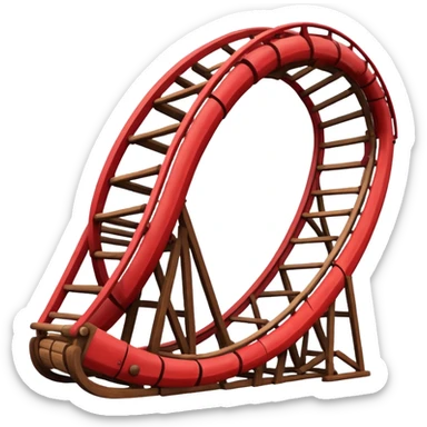 red roller coaster sticker