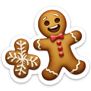 Gingerbread man sticker
