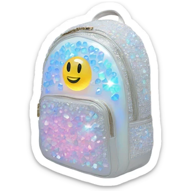 opal Crystal rhinestone covered backpack sticker
