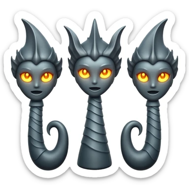 Siren Head emoji with glowing sirens sticker