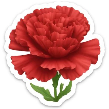 red Carnation flower sticker