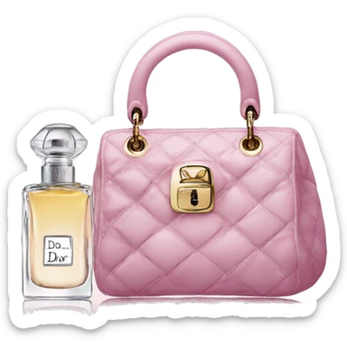 Dior bag perfumes and makeup sticker