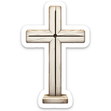 White cross sticker