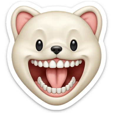 Make the canine teeth longer sticker