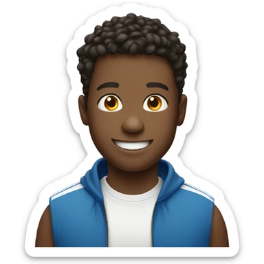 smiling boy in sportswear sticker