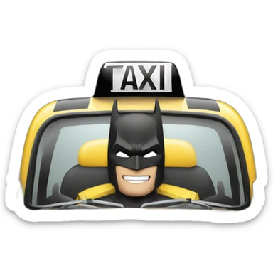 logo batman in a taxi sticker