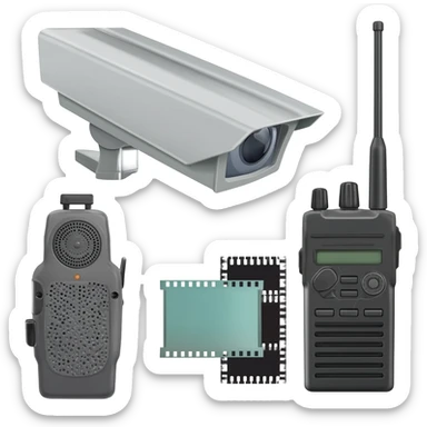 surveillance gear, Stasi, German secret police gadgets sticker