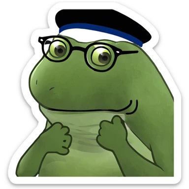 Somebody scratching there chin sticker