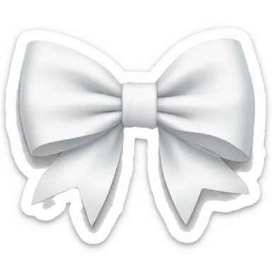 White bow sticker