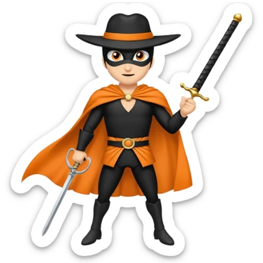 Diseña un Zorro animado cuerpo completo  sticker