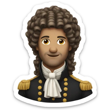 historical wig sticker