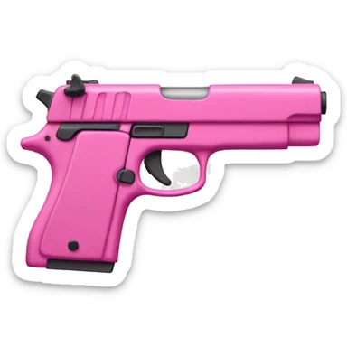 pink gun with a perspective on a slight angle sticker