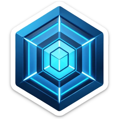 neon cyberpunk-themed icon representing insight sticker