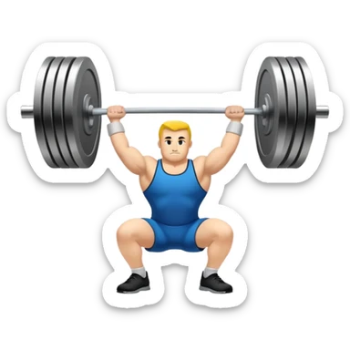 Iconic emblem of powerlifting, featuring a heavy barbell with weights on each side. The barbell is positioned in a dynamic way, emphasizing the power and intensity of the sport. The emblem is bold and sleek, conveying the essence of professional powerlifting.  sticker