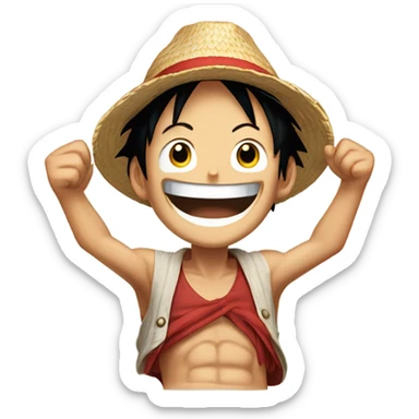 Luffy laughing sticker