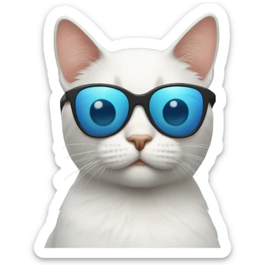 Cat with sunglasses sticker
