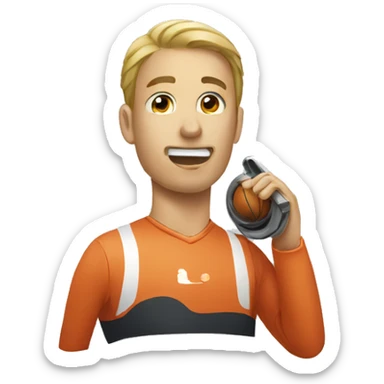 whistle for sports sticker