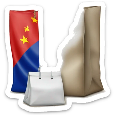 European flag and euro bag sticker