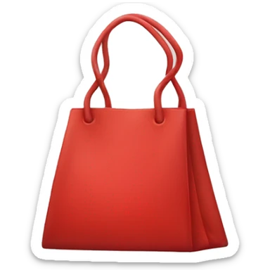 red bag simple with discount symbol sticker
