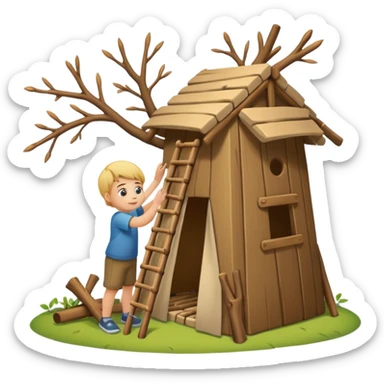 Building a fort sticker