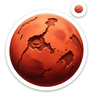 planete mars vue depuis l'espace sticker