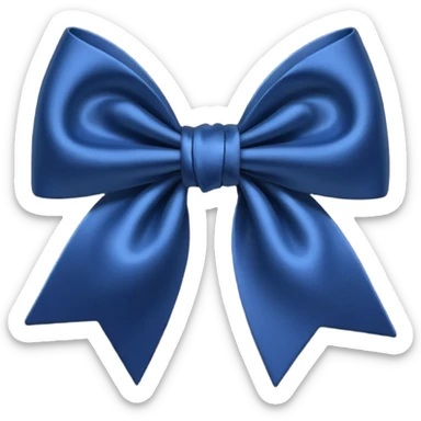 Navy blue bow sticker