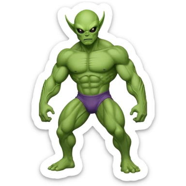 Alien buff as hulk sticker
