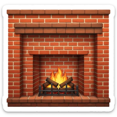 Classic Brick Fireplace sticker