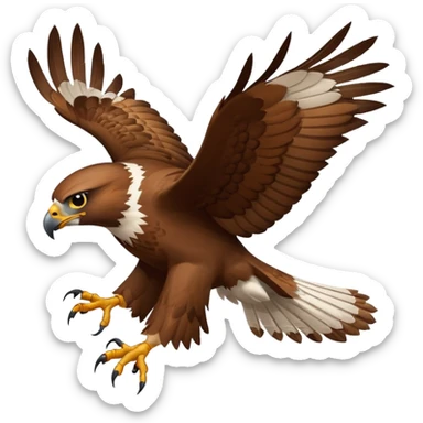 hawk swooping down to the right sticker