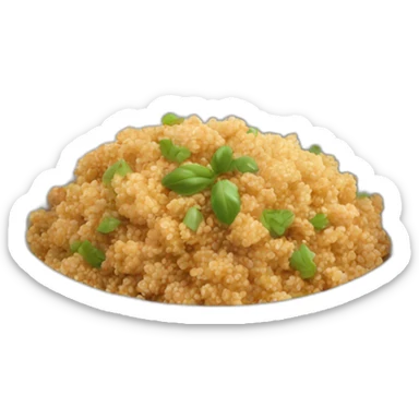bowl with quinoa and chicken sticker