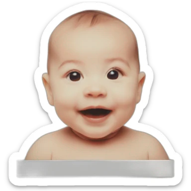 baby montage in a Polaroid frame sticker