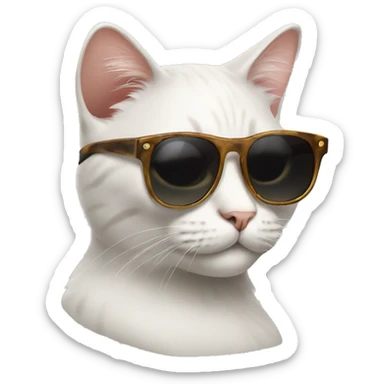 Cat with sunglasses sticker