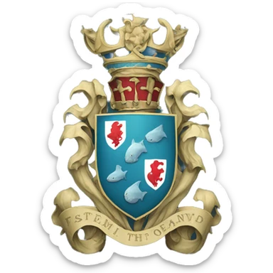 coat of arms of the ocean sticker