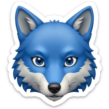 A blue wolf with shades sticker