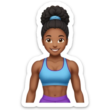 Black gym girl sticker